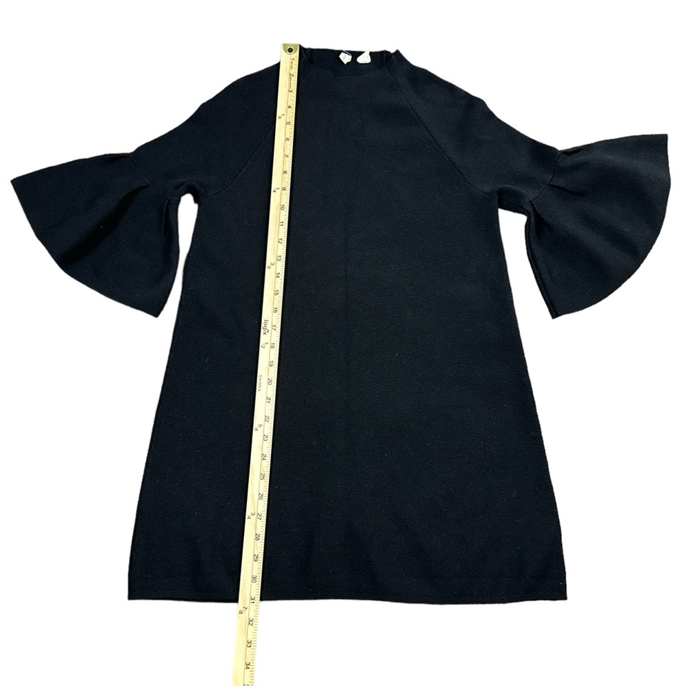 Anthropologie Moth The Chester 3/4 Quarter Bell Sleeve Black Tunic Size Small - Picture 11 of 13